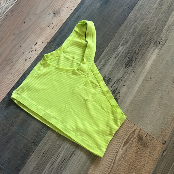 EUC π NEON GREEN π Urban Outfitters ONE STRAP TANK TOP Size: Small (S) - Picture 12 of 13